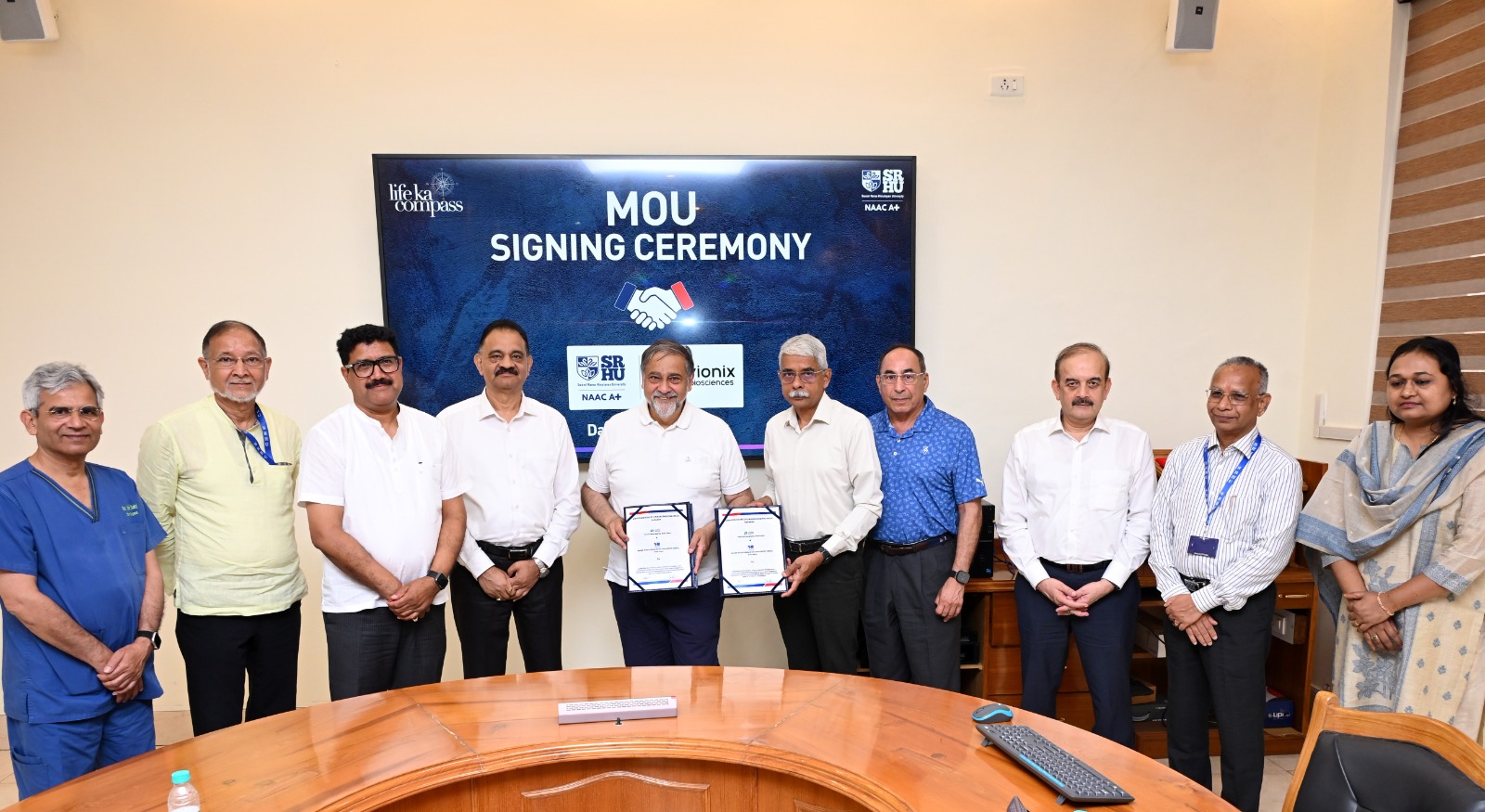 स्वास्थ्य अनुसंधान को मिली नई उड़ान, एआई आधारित डायग्नोस्टिक्स पर एसआरएचयू-वायोनिक्स का ऐतिहासिक समझौता